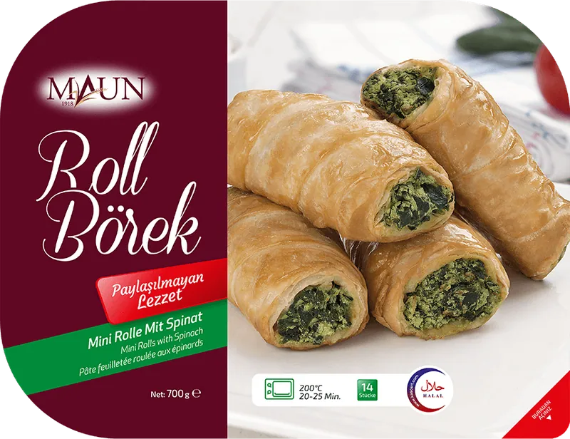 Maun ıspanaklı rulo börek