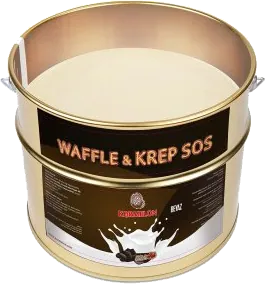 Karmelon waffle ve krep sosu kovası